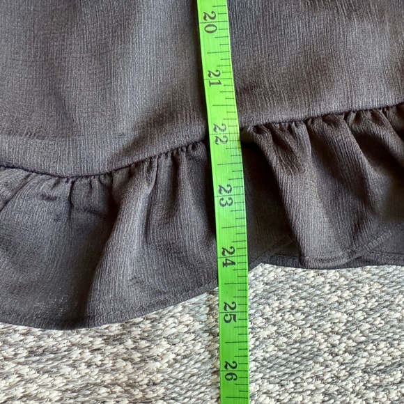 NWT WeWoreWhat Flirty Ruffle Crinkle Chiffon Black Mini Short Dress - Medium - Picture 10 of 16